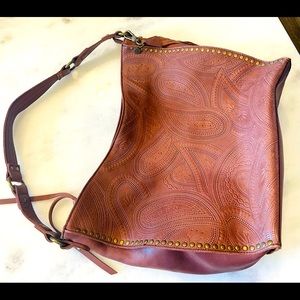 The Sak brown leather hobo style bag